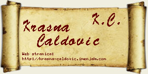 Krasna Ćaldović vizit kartica